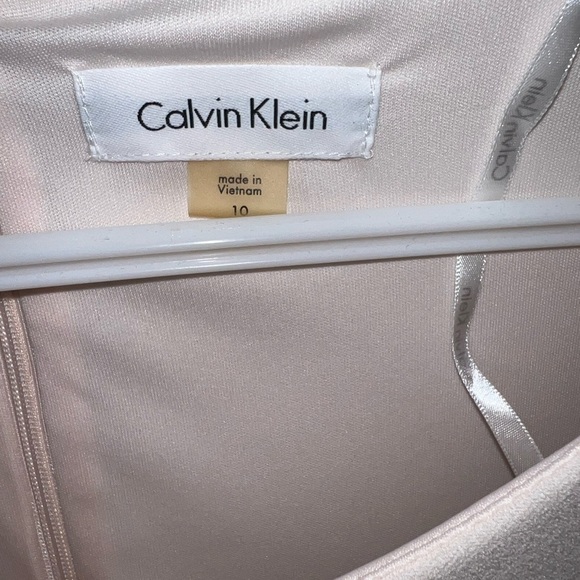 NWOT Calvin Klein Split Pearl Sheath Dress Soft Pink Blossom sz 10 - Picture 7 of 11